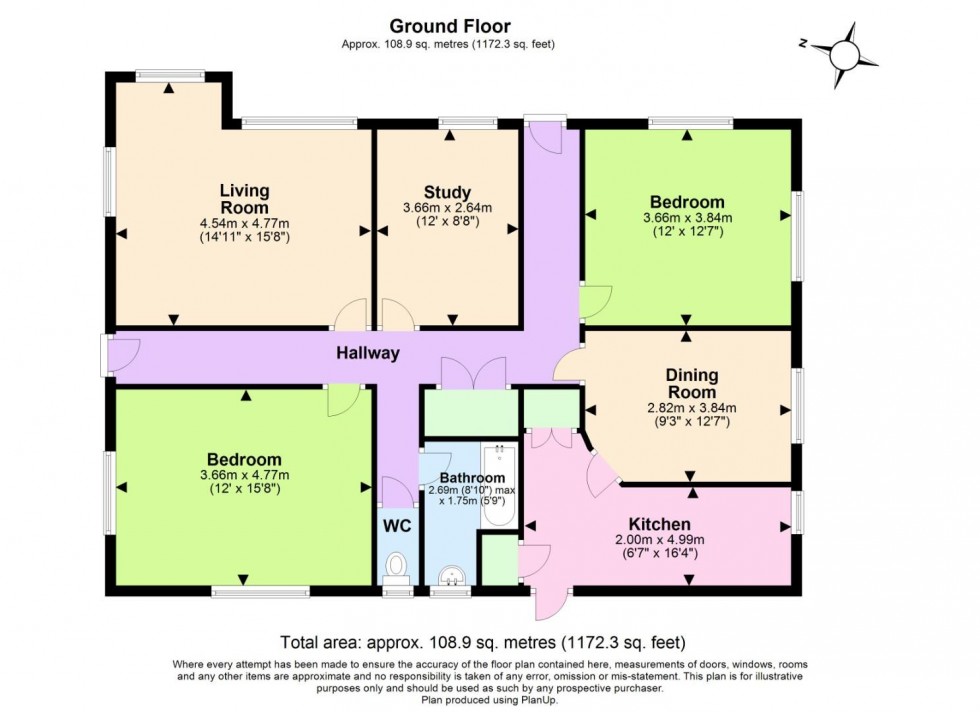 Floorplan for Mellors Road, West Bridgford, Nottingham