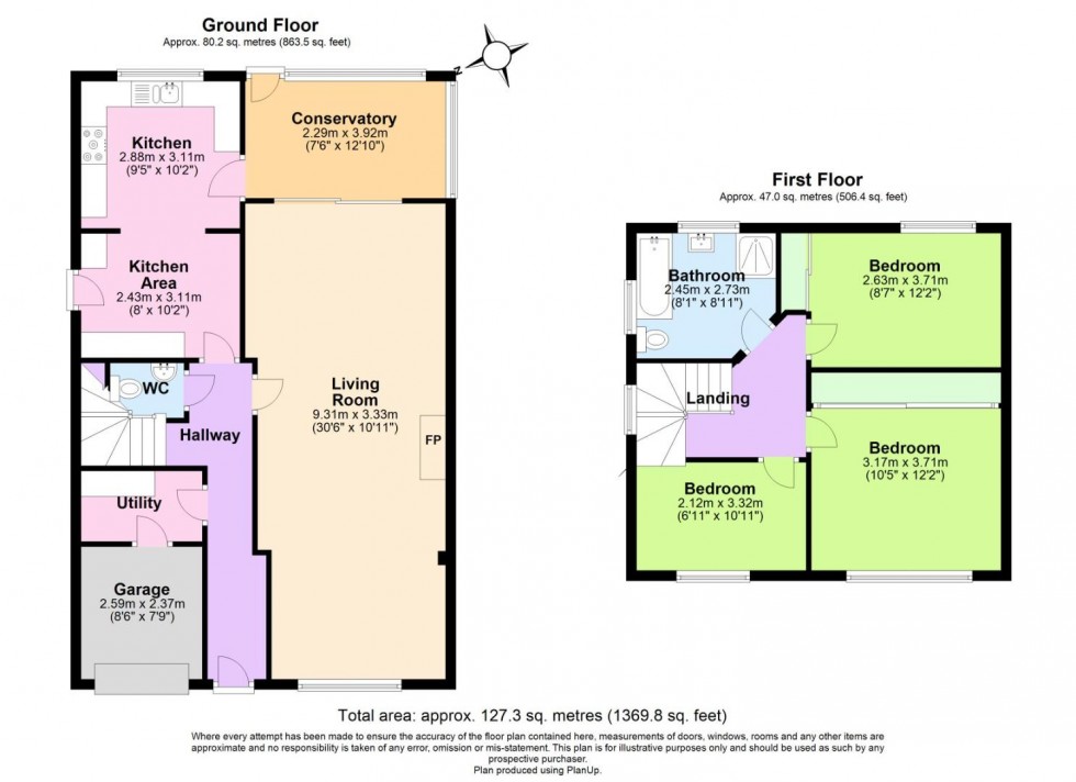 Floorplan for Collingwood Close, Nottingham