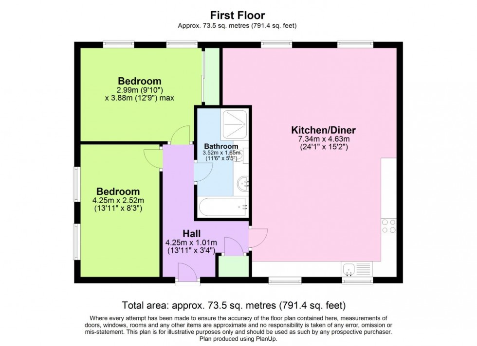 Floorplan for 54 Green Street, Nottingham