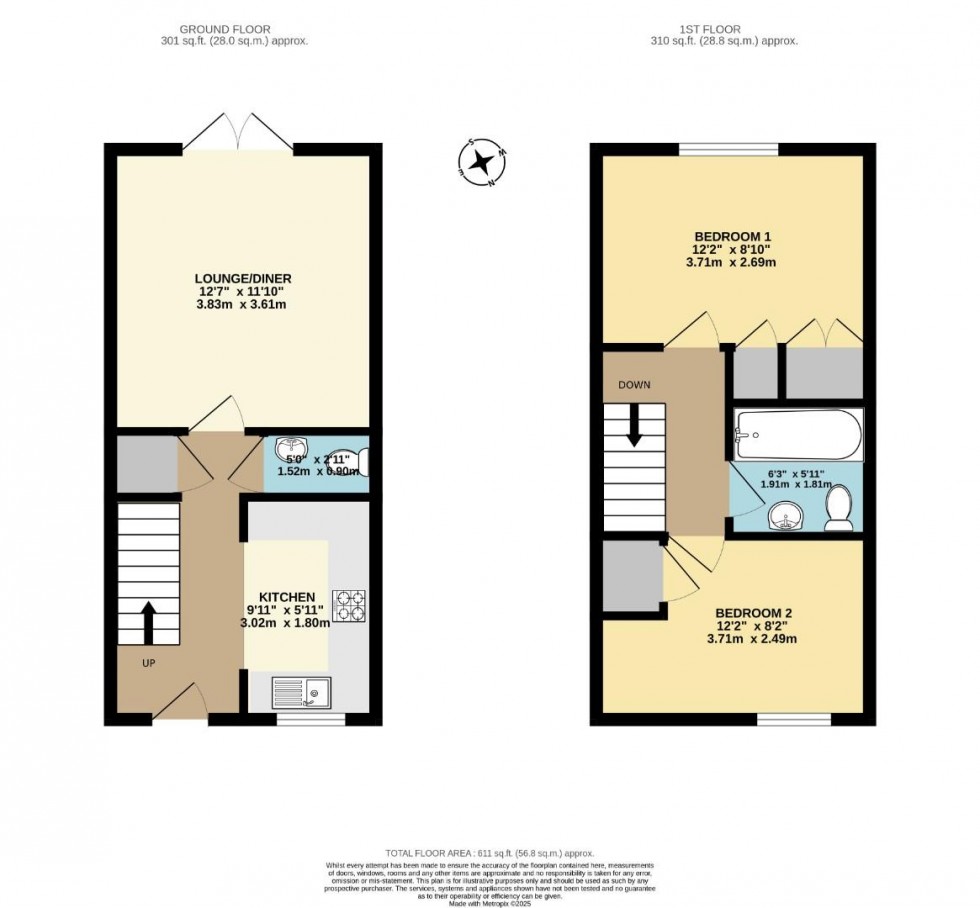 Floorplan for Napier Close, Church Gresley