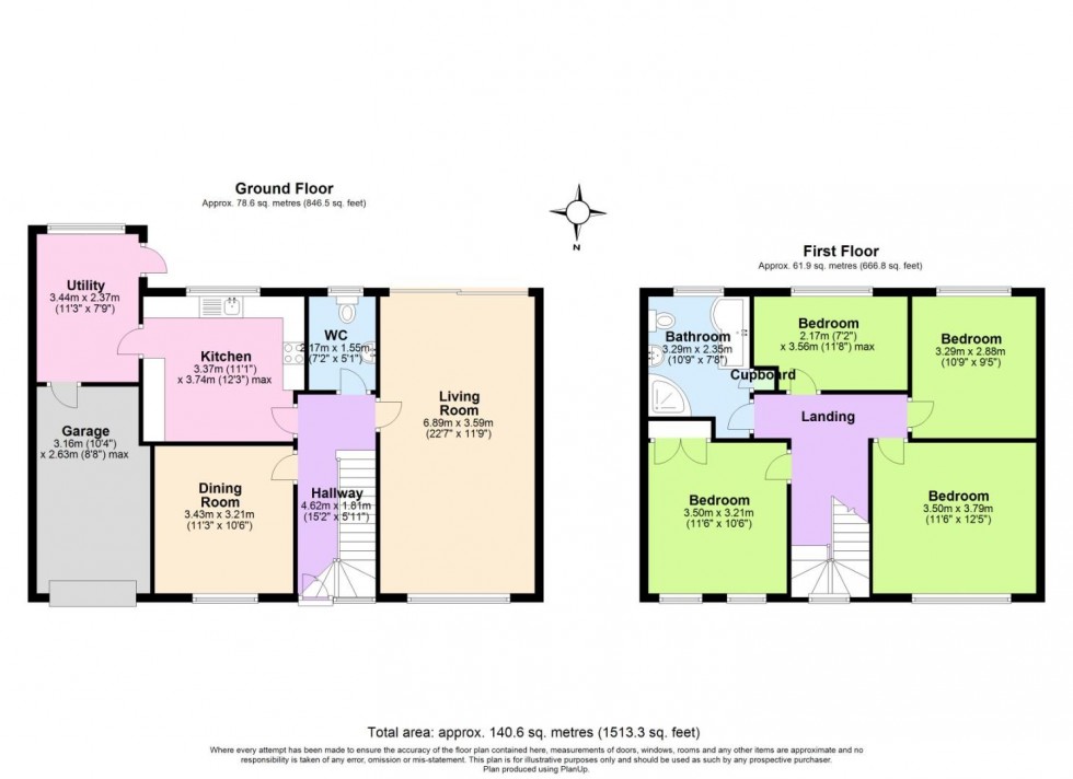 Floorplan for Bishops Close, Keyworth