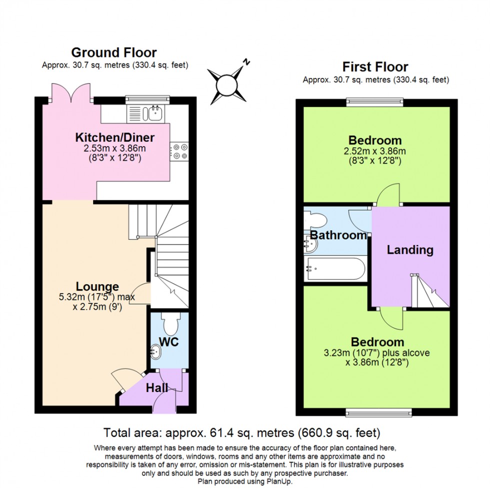 Floorplan for Wilson Avenue, Keyworth, Nottingham