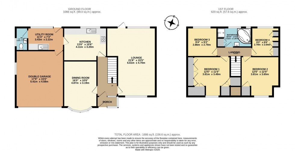 Floorplan for Oakham Drive, Coalville