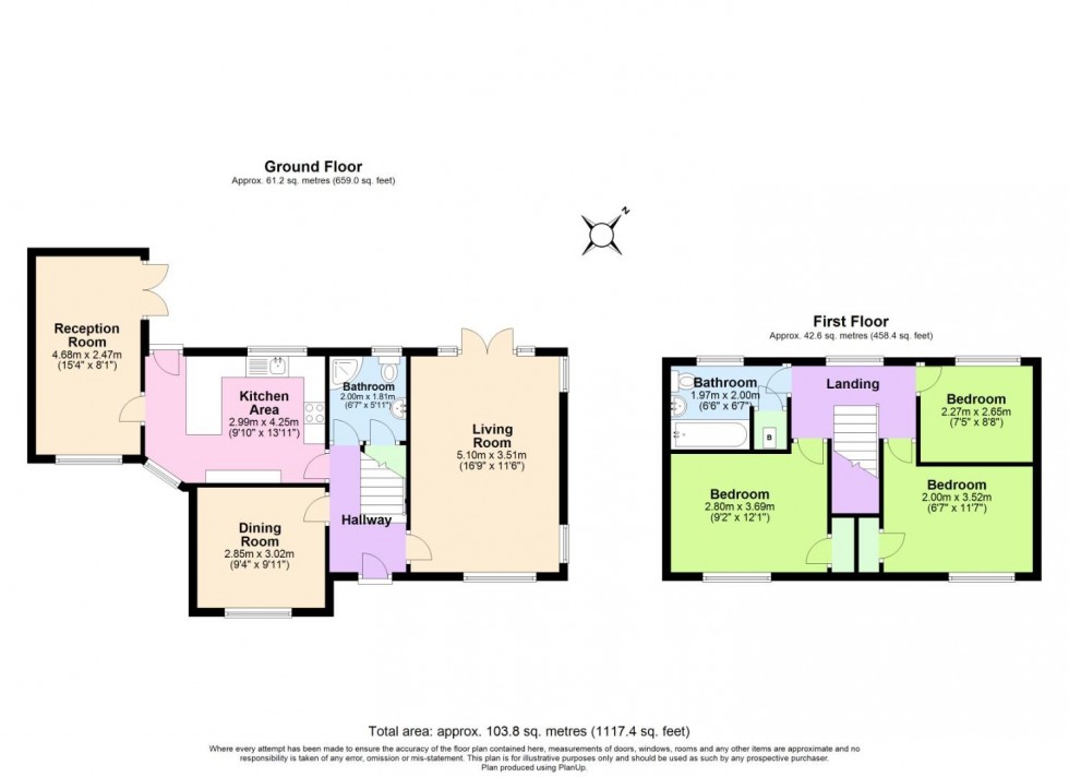 Floorplan for Risegate Gardens, Cotgrave, Nottingham