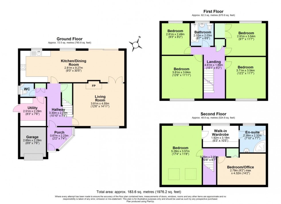 Floorplan for Hawthorn Close, Keyworth, Nottingham