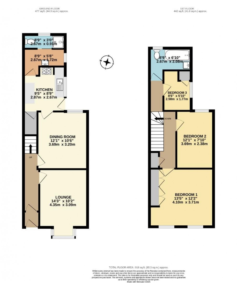 Floorplan for Ashby Road, Donisthorpe