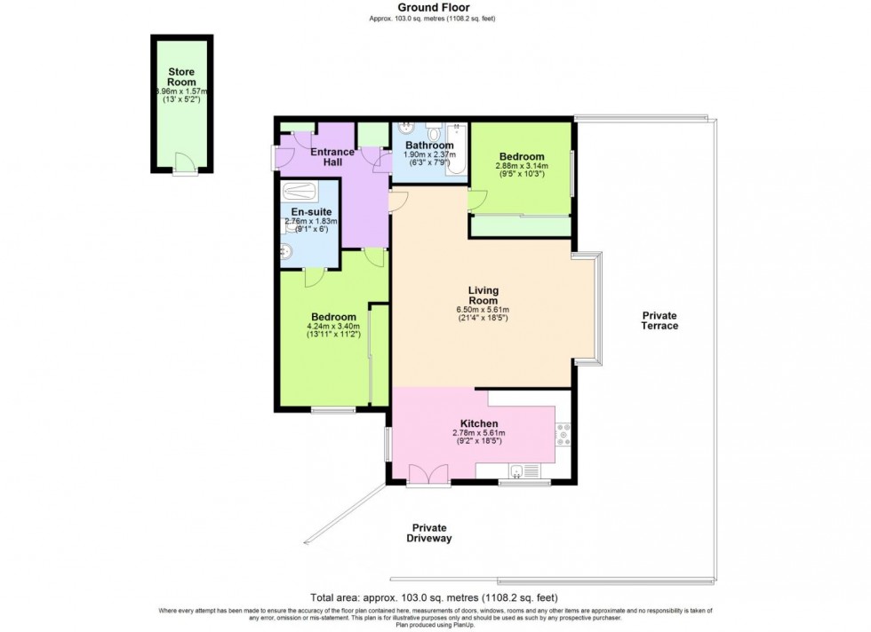 Floorplan for Nicker Hill, Keyworth, Nottingham