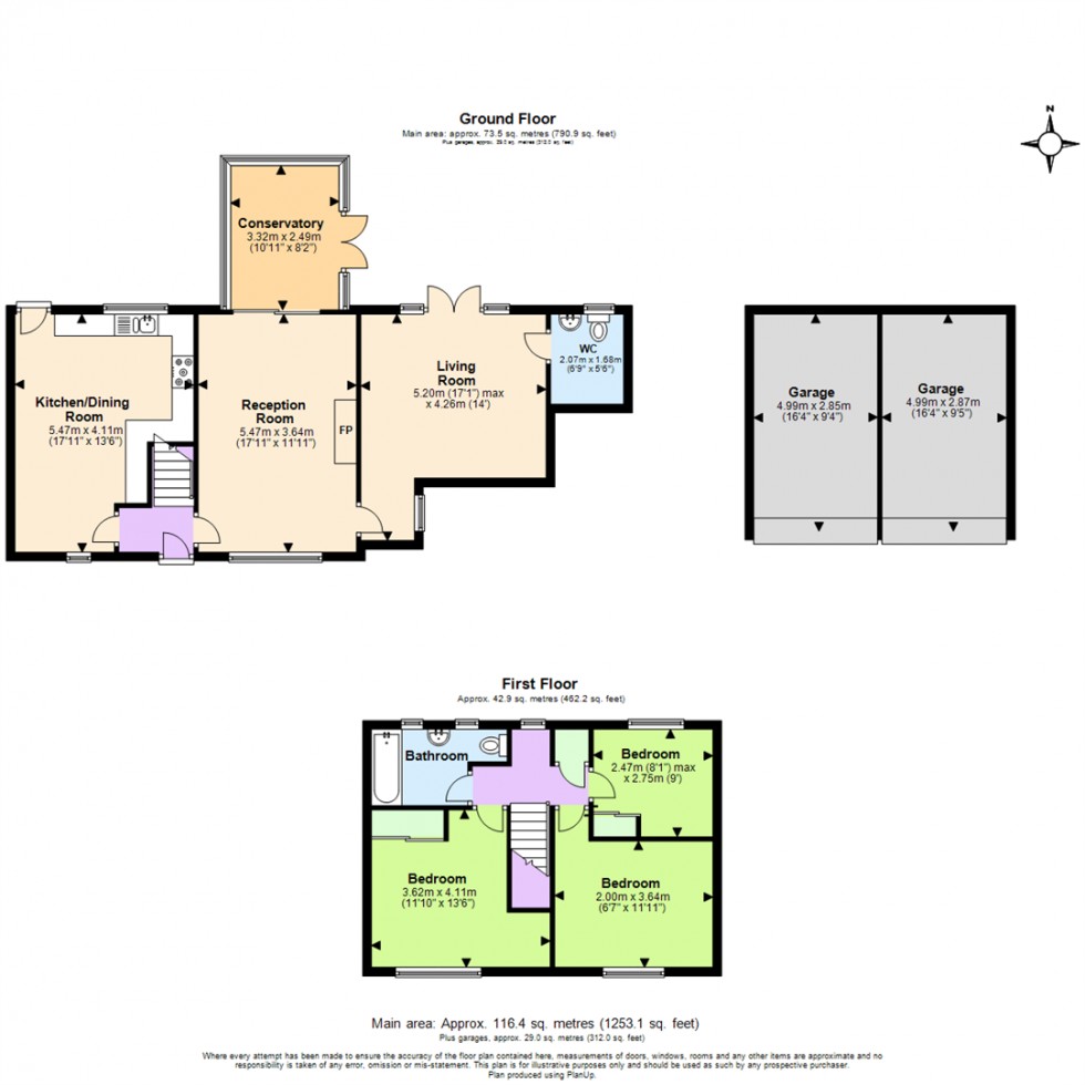 Floorplan for Manor Road, Keyworth, Nottingham