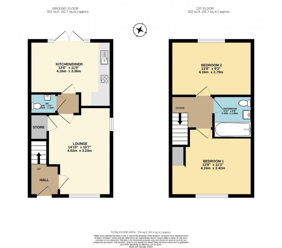 Floorplan for Usherwood Way, Hugglescote, Coalville