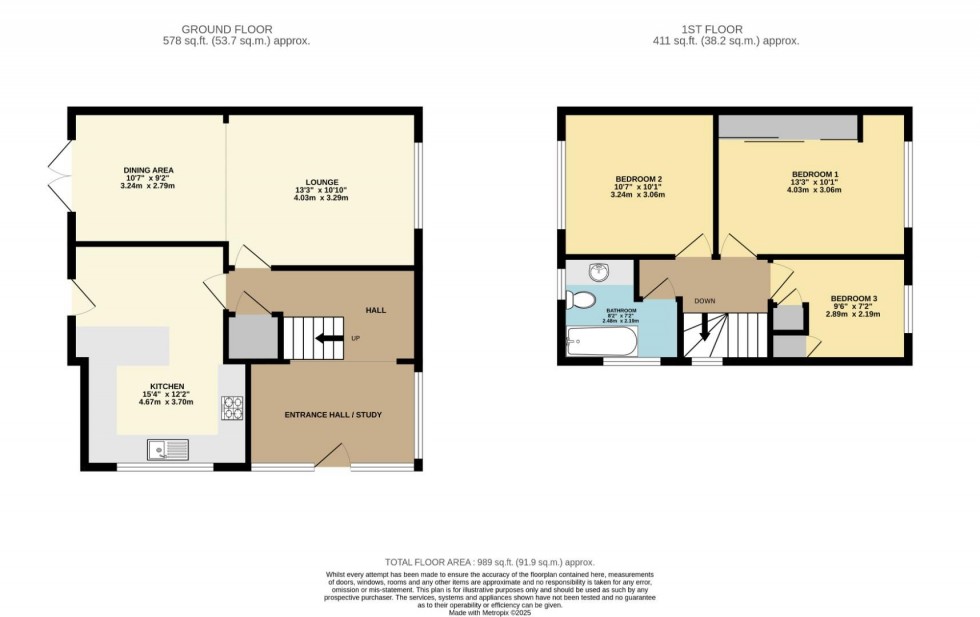 Floorplan for Meadow Drive, Keyworth