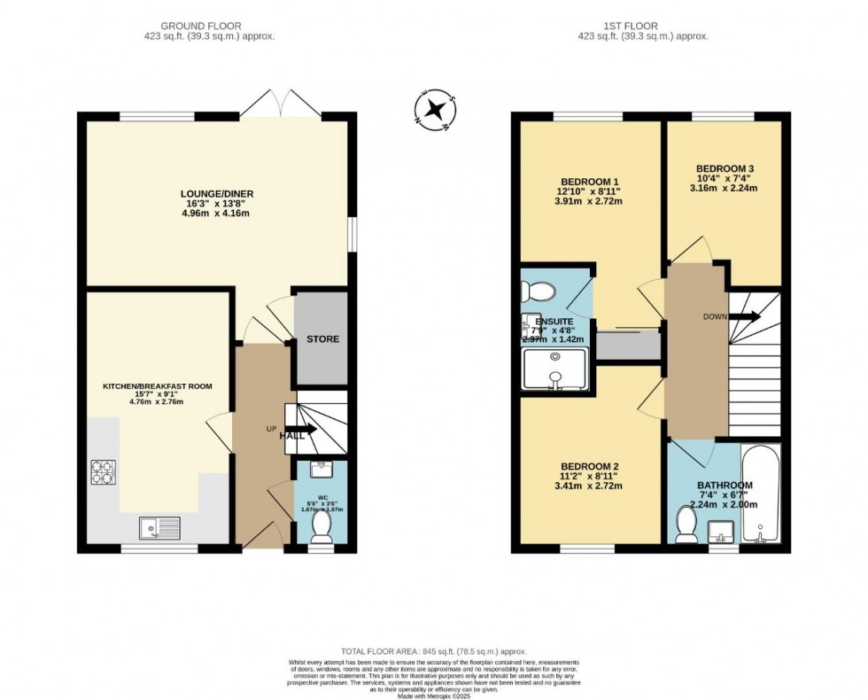 Floorplan for Jersey Drive, Ashby de la Zouch