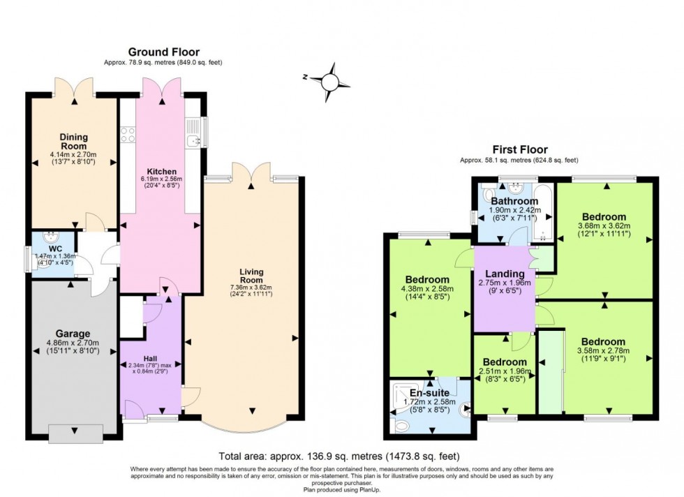 Floorplan for Boxley Drive, West Bridgford, Nottingham