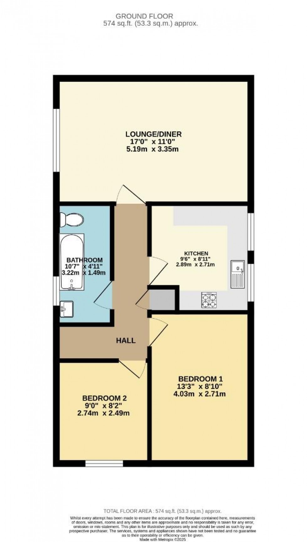 Floorplan for Loughborough Road, West Bridgford, Nottingham