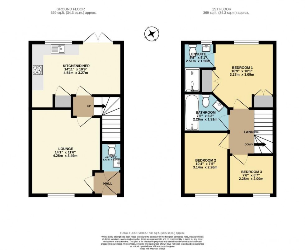 Floorplan for Bishop Hall Road, Ashby-De-La-Zouch