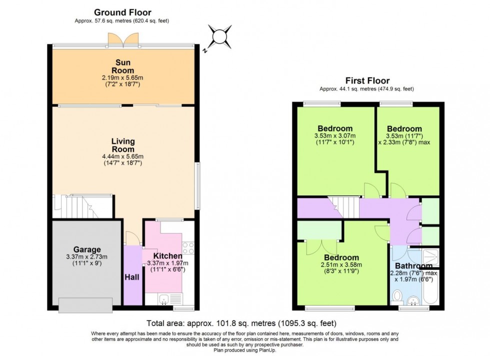 Floorplan for Dale Close, West Bridgford, Nottingham