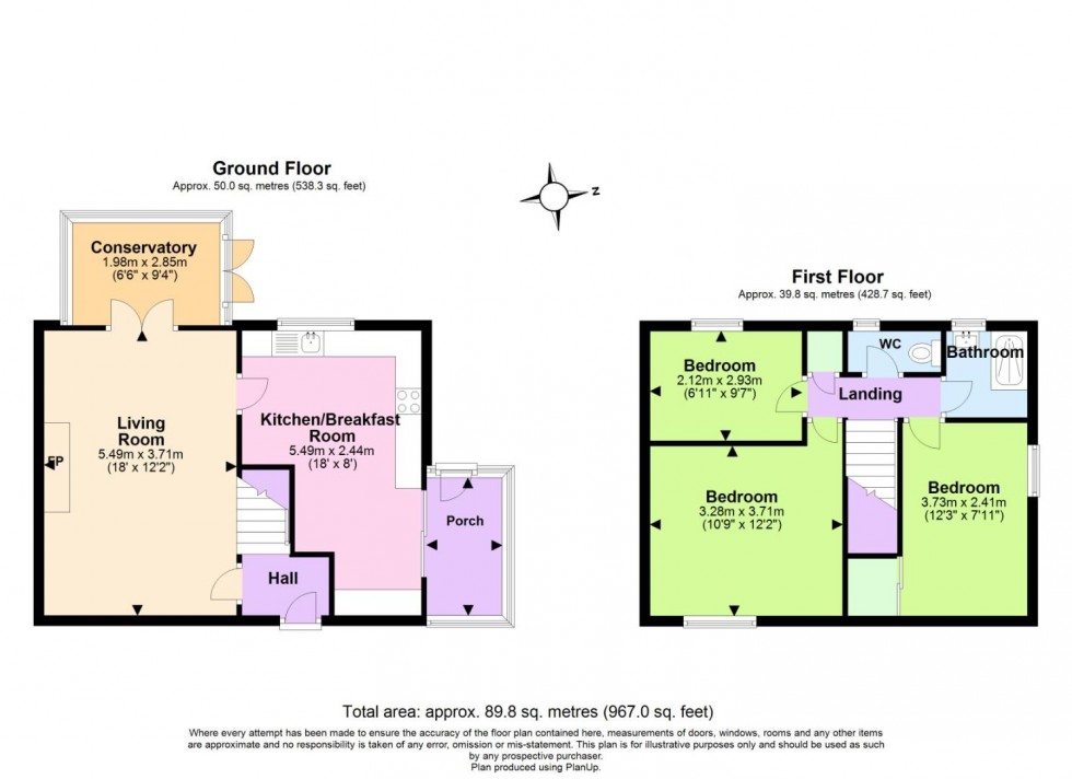 Floorplan for Plantation Road, Keyworth, Nottingham