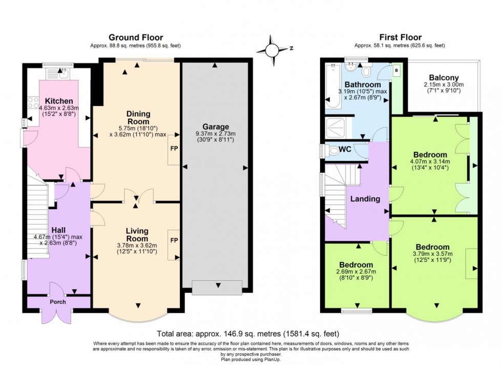 Floorplan for Loughborough Road, West Bridgford, Nottingham